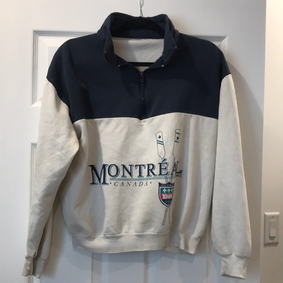 Vintage Montreal quarter zip Sweater ⭐️ - Picture 1 of 4